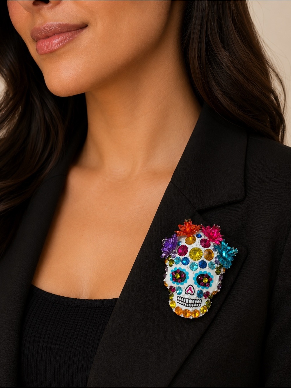 Betsey Johnson | Día de los Muertos Sugar Skull Day Of The Dead Brooch 💀🌸